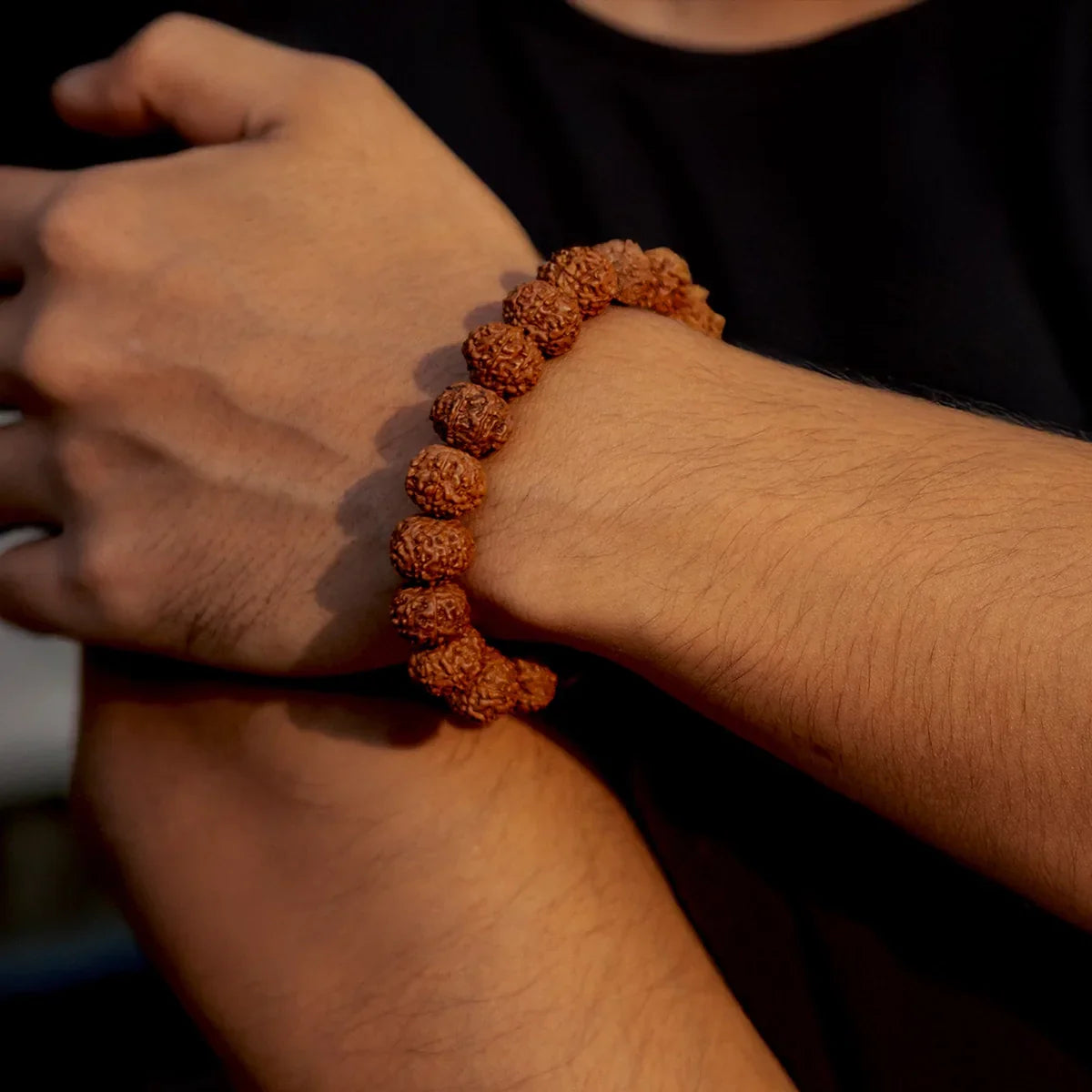 Divya Raksha Combo - Rudraksha karungali Mala with 7 Mukhi Rudraksha Bracelet