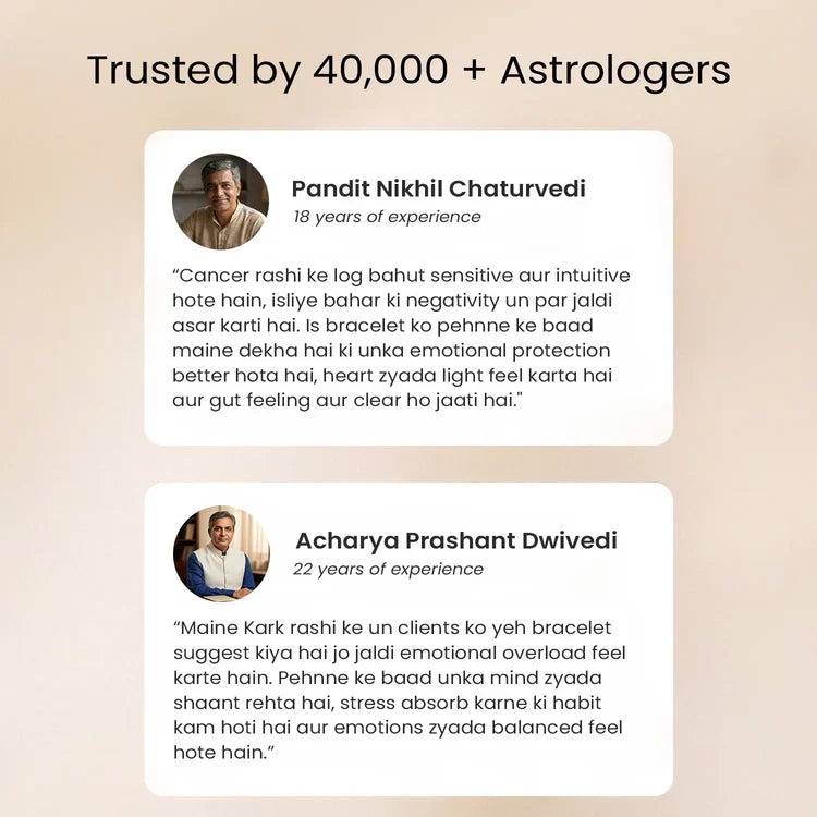 Cancer (कर्क राशि) Zodiac Howlite & Milky Quartz Bracelet