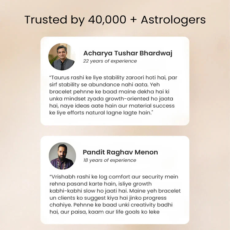 Taurus (वृषभ राशि) Zodiac Sunstone & Carnelian Bracelet