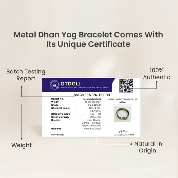 Metal Dhan Yog Bracelet - Gold