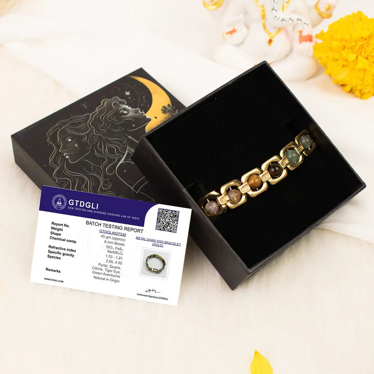 Metal Dhan Yog Bracelet - Gold