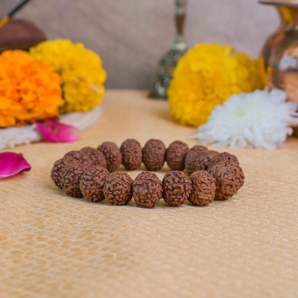 Divya Raksha Combo - Rudraksha karungali Mala with 7 Mukhi Rudraksha Bracelet