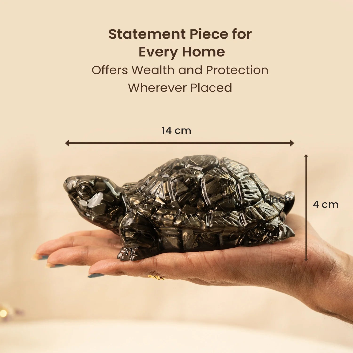 Collector’s Edition Pyrite Tortoise (Kachhua) - Big Size - 8x heavier