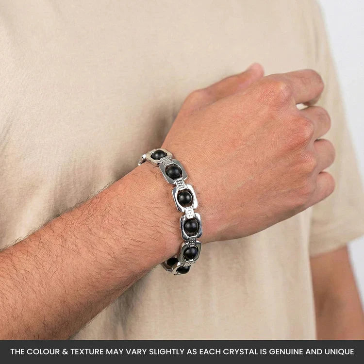 Metal Karungali Bracelet - Silver
