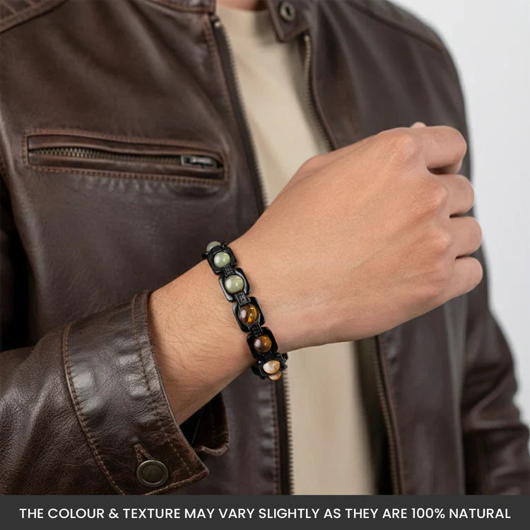Metal Dhan Yog Bracelet - Black